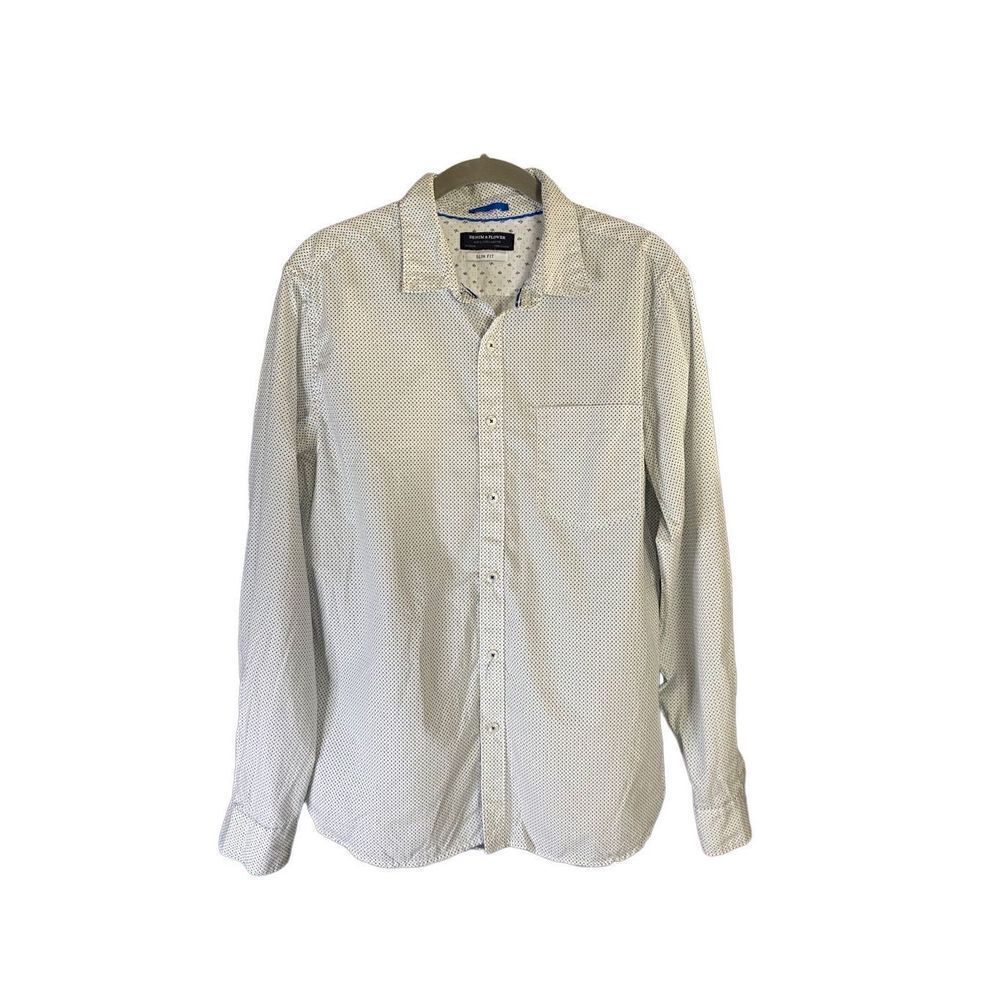 Denim & flower, men’s slim fit button, front, longsleeve, shirt, s/L